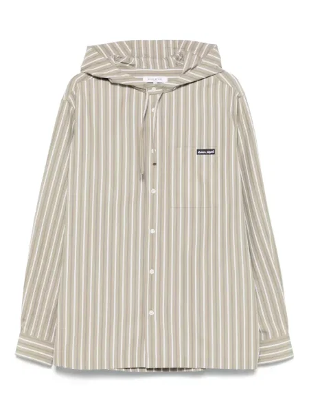 Košile Maison Kitsuné s kapucí zelená