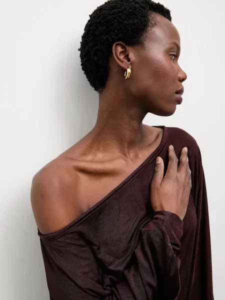 Блузка Answear.LAB однотонна коричневий