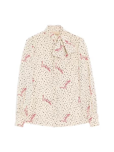 Lniana bluzka Valentino Garavani biała