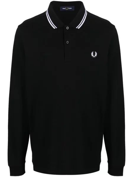 Polo Fred Perry cu broderie negru