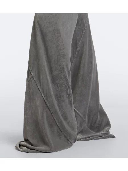 Pantaloni Rick Owens de catifea gri