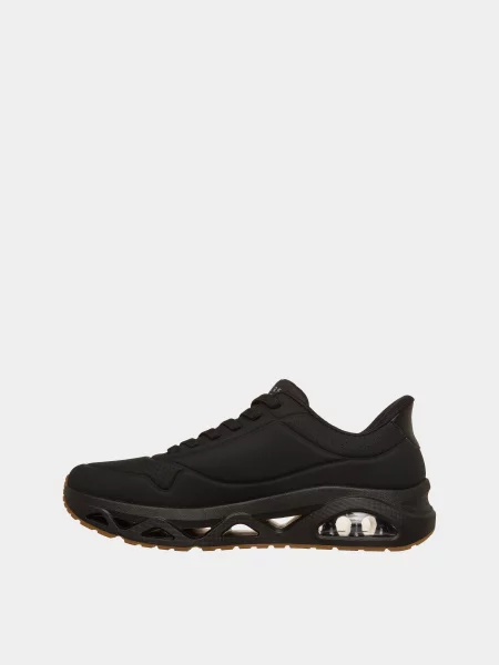 Кожаные повседневные кроссовки Skechers черные