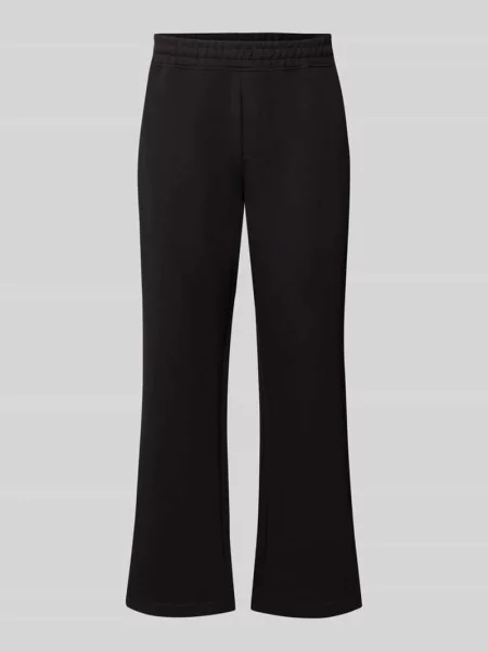 Spodnie dresowe o prostym kroju z elastycznym pasem Jack & Jones czarne