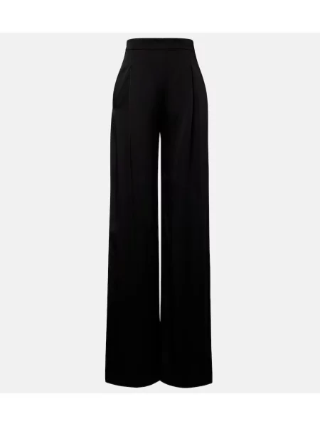 Pantaloni Max Mara din satin negru