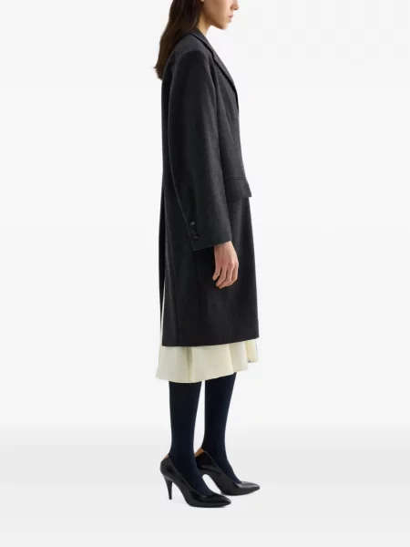 Palton Jil Sander de lână gri