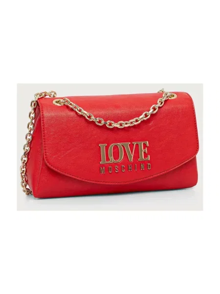 Love Moschino torebka crossbody z imitacji skóry czerwona