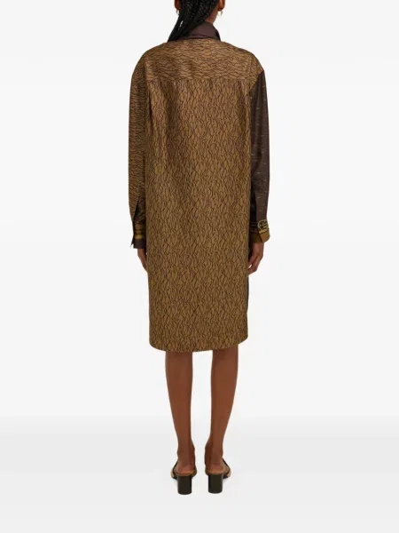 Rochie Ferragamo de mătase maro
