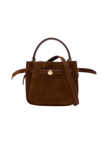 Kapelusz Tory Burch zamszowy brązowy