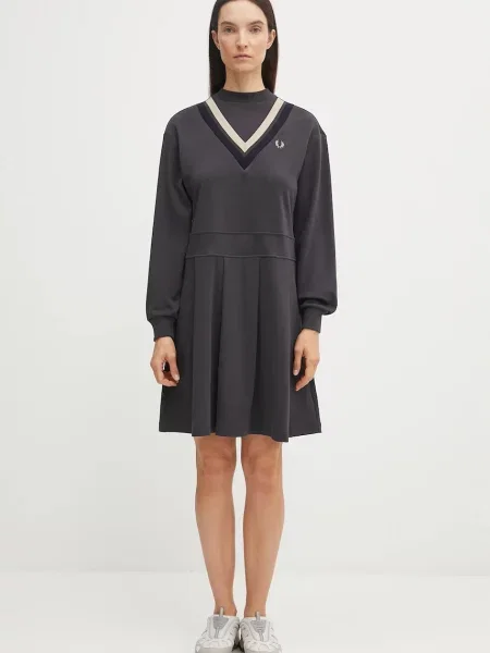 Fred Perry rochie din mini evazați gri