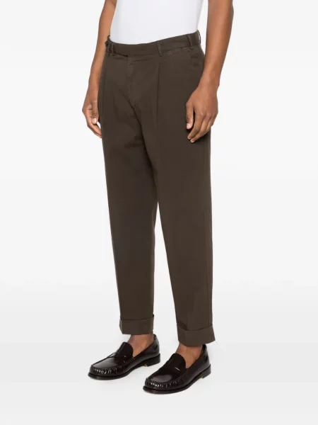 Pantaloni Pt Torino plisate maro