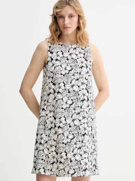 Weekend Max Mara sukienka rozkloszowana żółta czarna