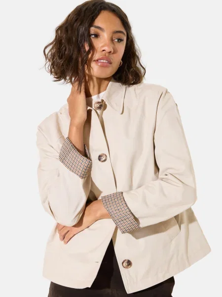 Friends Like These Geacă de primăvară-toamnă maro / gri deschis negru