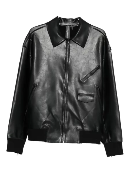 Кожено яке Norma Kamali черно