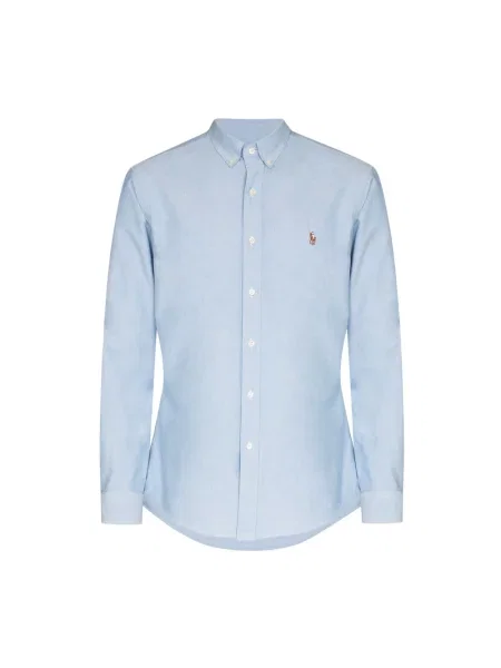 Koszula Polo Ralph Lauren z długim rękawem z twillu niebieska