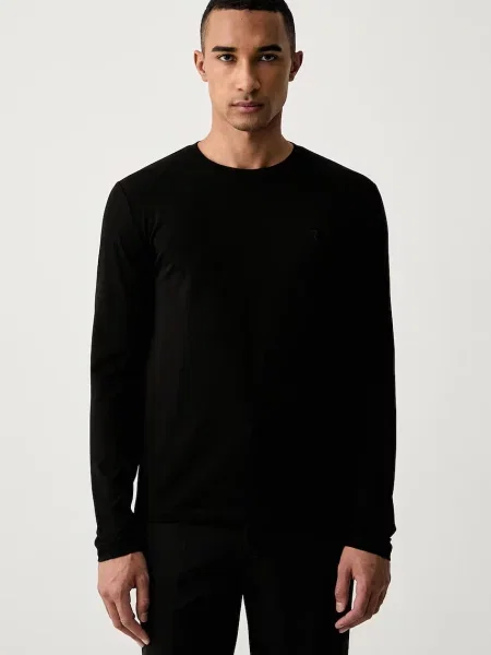 Tricou cu mânecă lungă Trussardi negru