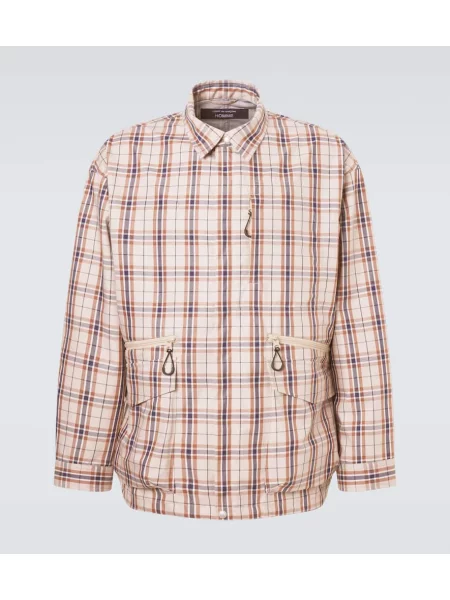 Geacă Comme Des Garçons Homme în carouri bej