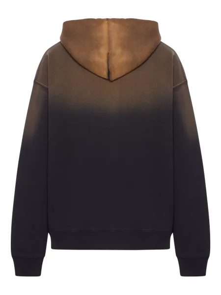 Hanorac cu glugă Off-white cu imagine alb