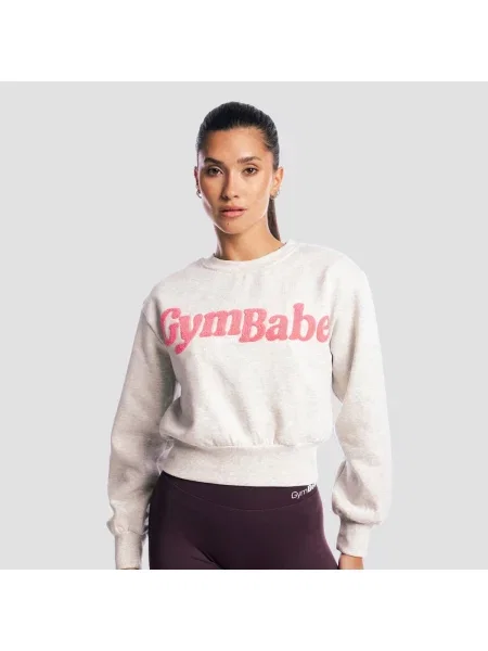 Bluza fitness bez kaptura Cloud szara