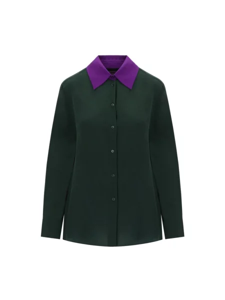 Lniana koszula Weekend Max Mara zielona