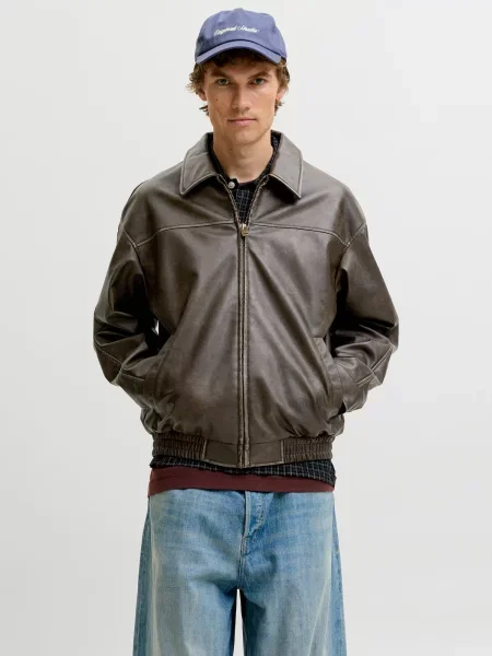 JACK & JONES Geacă de primăvară-toamnă JJMarlon închis maro