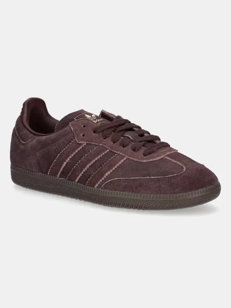 Велурени маратонки adidas Originals Samba OG кафяво