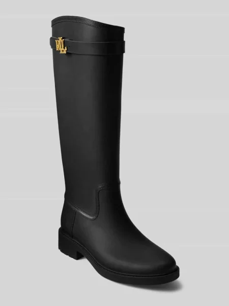 Kozaki ze sprzączką Lauren Ralph Lauren czarne