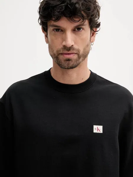Mikina Calvin Klein Jeans hladká černá