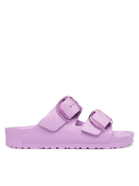Klapki Birkenstock na sprzączkę fioletowe