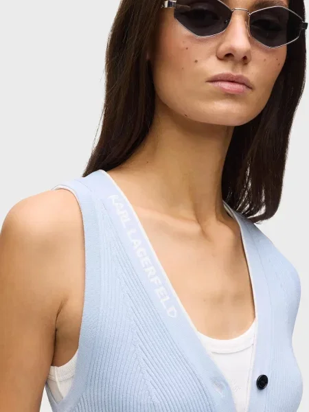 Жилет Karl Lagerfeld з автографом блакитний