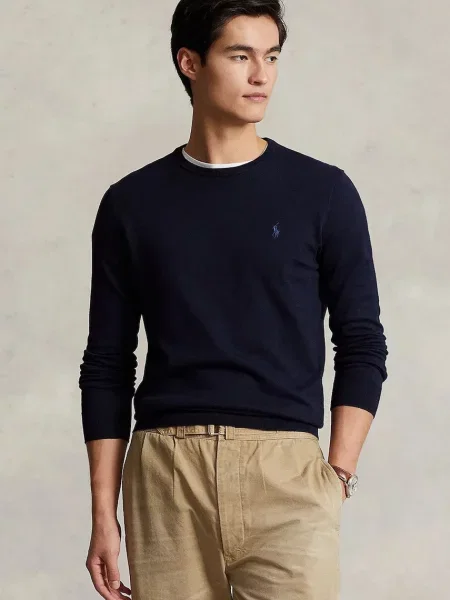 Sveter Polo Ralph Lauren s výšivkou modrá