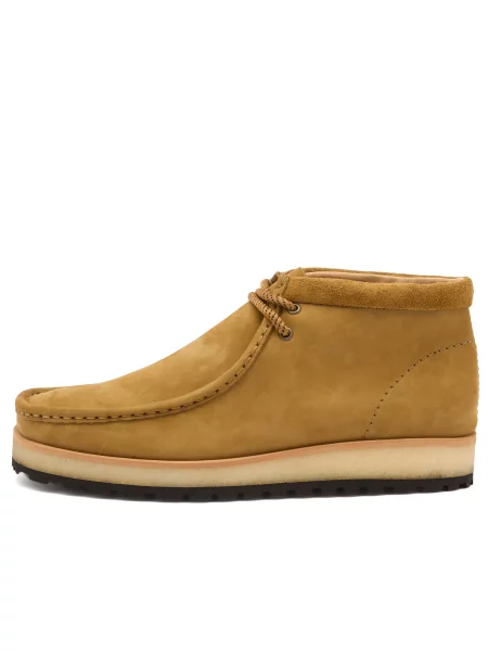 Botki Clarks skórzane brązowe