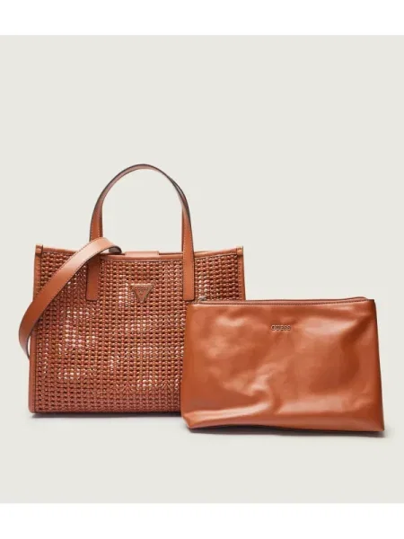 Guess Geantă shopper + borsetă BRIGITTA maro