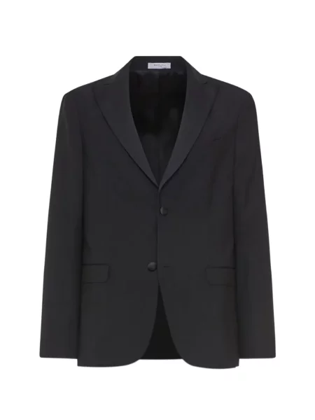 Costum Boglioli din satin cu rever negru
