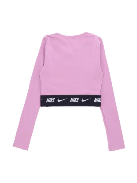 Krótki top Nike z krótkim rękawem różowy
