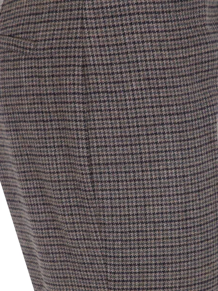 Παντελόνι Etro houndstooth καμπάνα καφέ