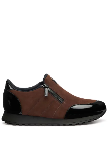 Pantofi loafer Giuseppe Zanotti din piele de căprioară maro