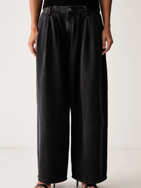 AllSaints blugi wide leg pentru femei AXIS negru