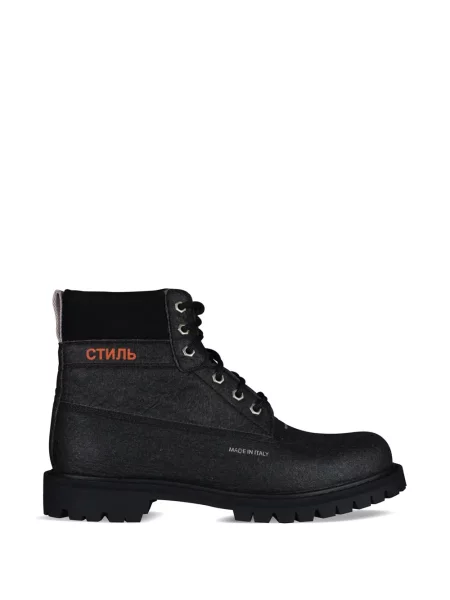 Botine Heron Preston cu broderie negru