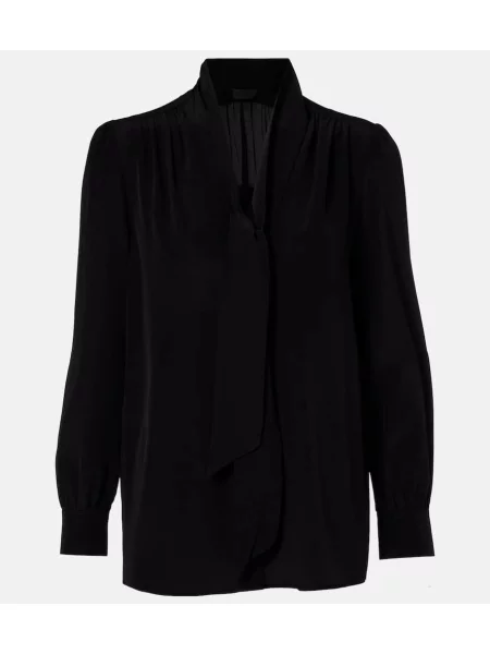 Bluză Nili Lotan de mătase negru