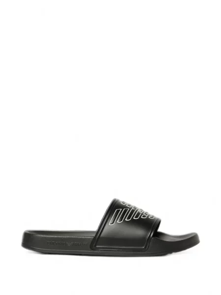 Papuci Emporio Armani cu autograf negru