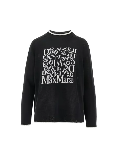 Sweter z golfem Max Mara do golfa czarny