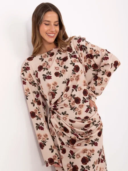 Rochie Rue Paris de costum bej
