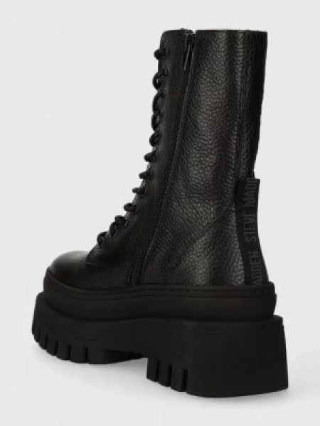 Kožené workery Steve Madden Coast na platformě černá