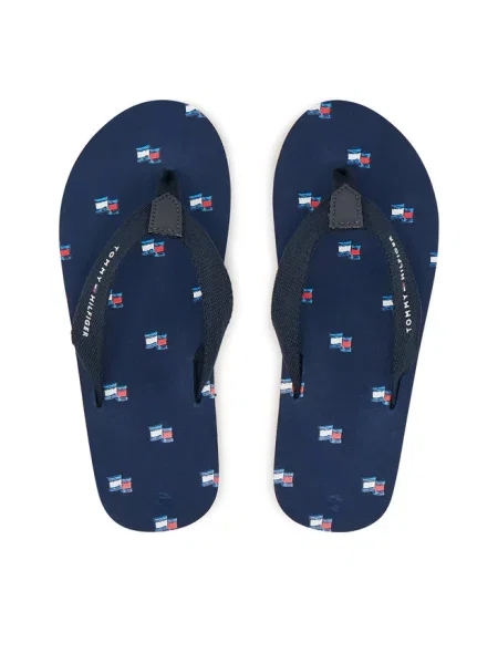 Klapki Tommy Hilfiger niebieskie