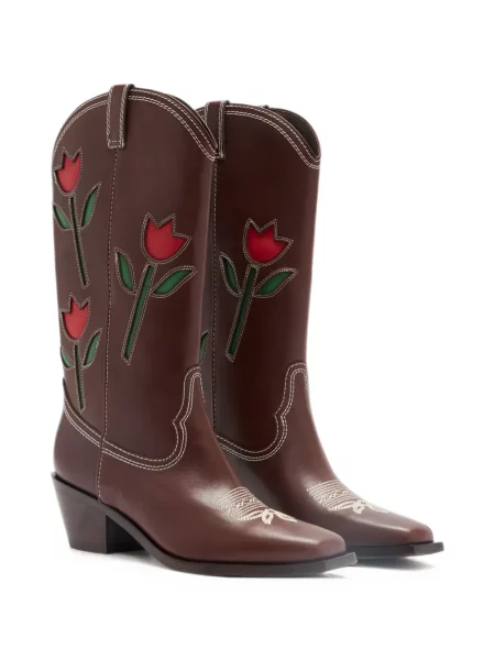 Botine Loeffler Randall cu aplicații maro