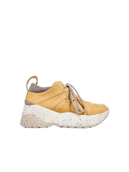 Sneakersy L37 skórzane żółte