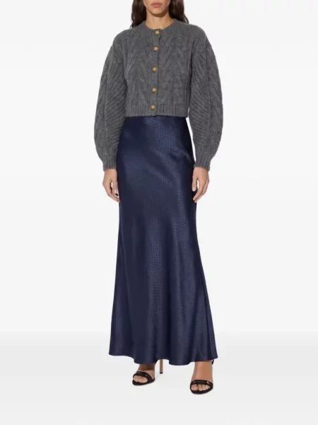 Fustă Elisabetta Franchi din satin albastru