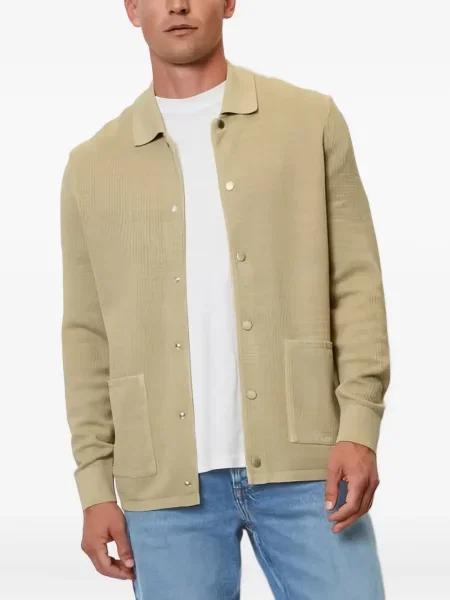 Kardigan Marc O'polo prążkowany brązowy