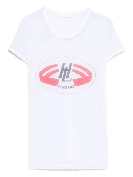 Tricou Helmut Lang cu imagine alb