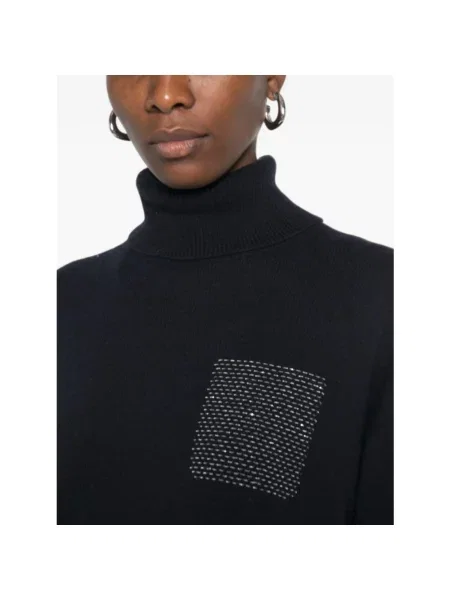 Sweter z golfem Peserico niebieski
